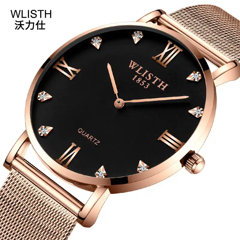 メンズ薄型ファッションウォッチ学生レディース腕時計防水クォーツ時計は百とスタイリッシュな時計女性高級時計 レディース腕時計 Aliexpress