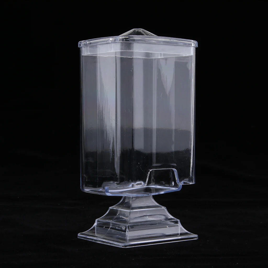 Clear Acrylic Nail Art Wipes Holder Case Makeup Cotton Pads Storage Box Display Box 