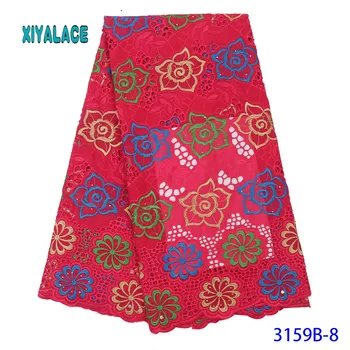 

New Arrivals Swiss Voile Lace In Switzerland High Quality African Dry Lace Fabric 100%Punch Holes Cotton Lace For Part YA3159B-8