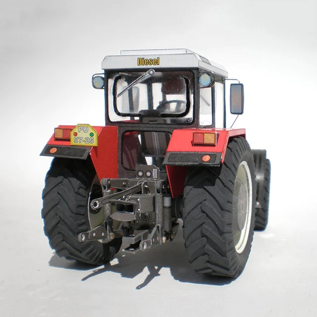 Zetor 162 45 Tractor 1:32 Czech Origami Art Folding 3D Paper Model Papercraft DIY Teens Adult Handmade Craft Toys ZX-024 4