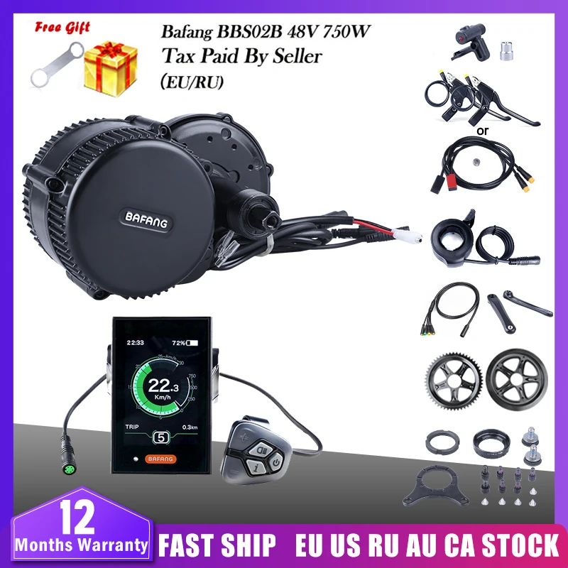 Фара для электровелосипеда в Conversion Kit BAFANG BBS02B 750W 48V электрический двигатель Bafang