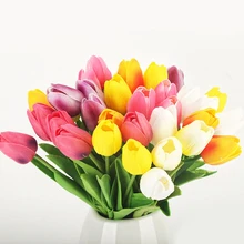 

18 Colors Tulip Artificial Flower Real Touch Artificial Fake Flower False flower For Wedding Decoration Flowers Home Garen Decor