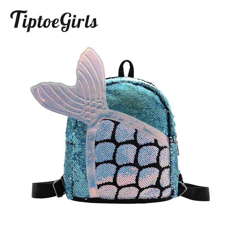 

Shining Sequins Woman's Backpack Bag Gold Fish Tail Female Small Bag Casual Women Backpack Fashion Girls Backpack Bag