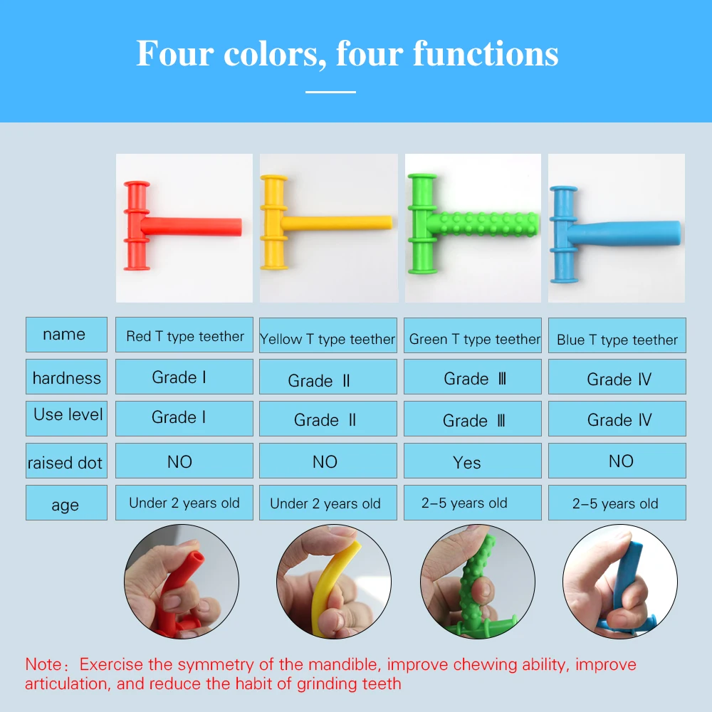 Teeth Massager Kid Chewing Tube Speech Therapy
