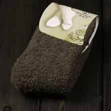 Японский махровый плюшевый постельный Носок, женские модные теплые яркие однотонные носки, Calcetines De Mujer, зимние Бархатные Пушистые Носки