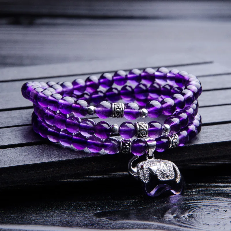 Natural Purple Amethyst Bracelet (8)