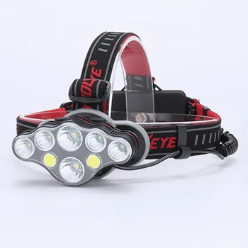 

8 LED Headlight USB Rechargeable Waterproof Portable Head Lamp Adjustable Inspection Work Light with 8 Modes