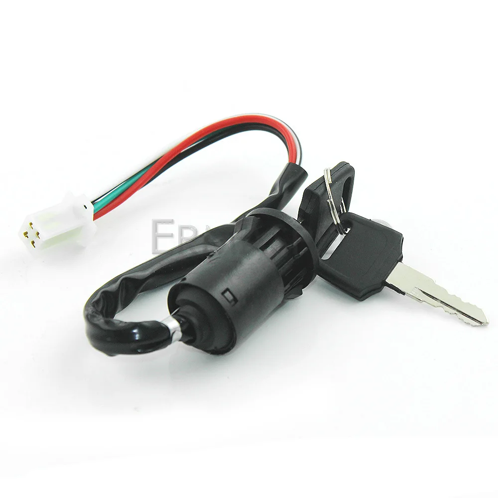 Universal Motorcycle Ignition Switch With 2 Keys 4 Wires For Scooters Dirt Bike Quad ATV  50cc 70cc 90cc 125cc 150cc 200cc 250cc