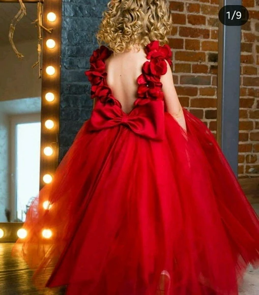 Beautiful Gown for Girls (9-10 Years, Red) : Amazon.in: Clothing &  Accessories-mncb.edu.vn