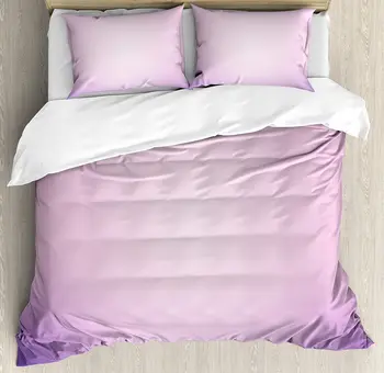 

Lavender Duvet Cover Set Pink and Purple Ombre Print Modern Pastel Color Gradient Design Digital Art Bedding Set Pale Pink Lilac
