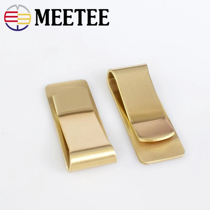 2 шт. Meetee 50*20 мм Ретро латунная Толстая стильная пряжка кошелек для мужчин и женщин