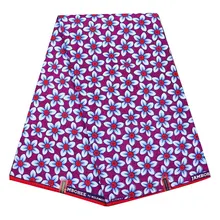 Фиолетовый цветочный! Осень/Зима Новая плотная простая ткань из полиэстера с принтом 112-114 широкая африканская восковая льняная ткань с принтом