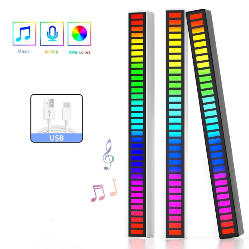 RGB-подсветка светодиодная с музыкальным управлением 2 шт. | Электроника