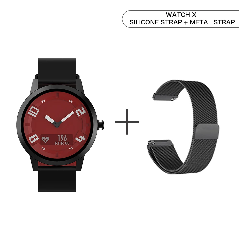 Lenovo часы X 8TAM водонепроницаемые сапфировое зеркало OLED экран Смарт часы X пульсометр кровяное давление здоровье Смарт часы - Цвет: Red-Black