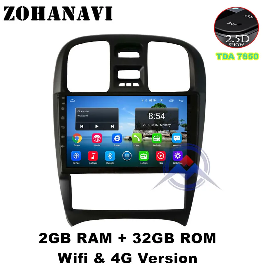 Radio 2G 32G 9 дюймов 2.5D Android 9,0 Автомобильный мультимедийный плеер для hyundai Sanat EF Tagaz 2007 2008 2004-2009 Автомобильный Радио gps навигация Wifi - Цвет: Radio 2G 32G