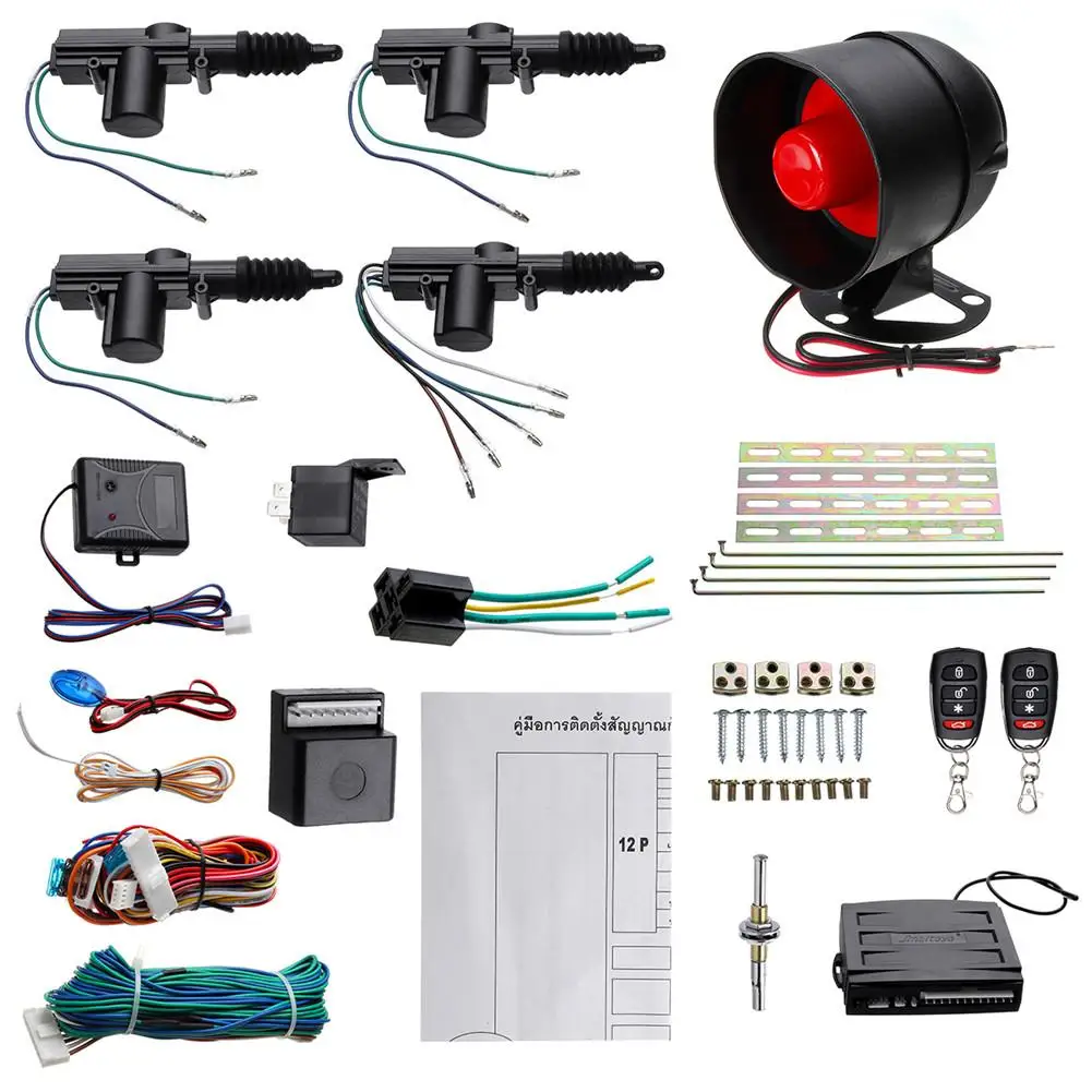 

Remote Car Alarm Keyless Entry Security 4 Door Power Lock Actuator Motor Kit