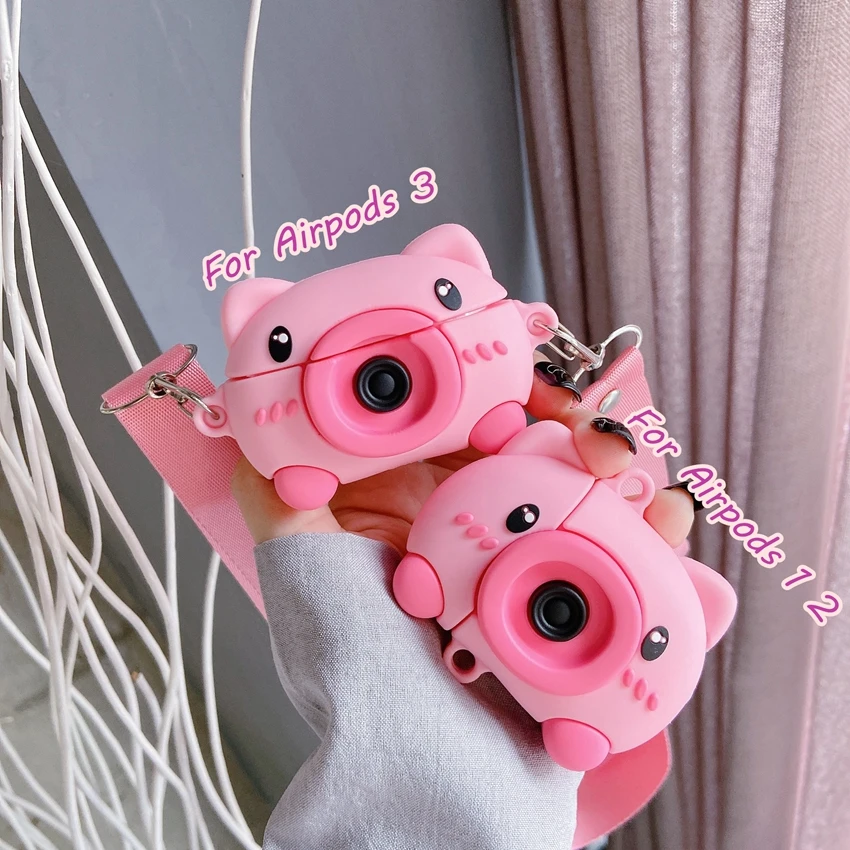 Для AirPods 3 Мягкий защитный чехол с крючок карабина для Pro Чехол 3D милый кот