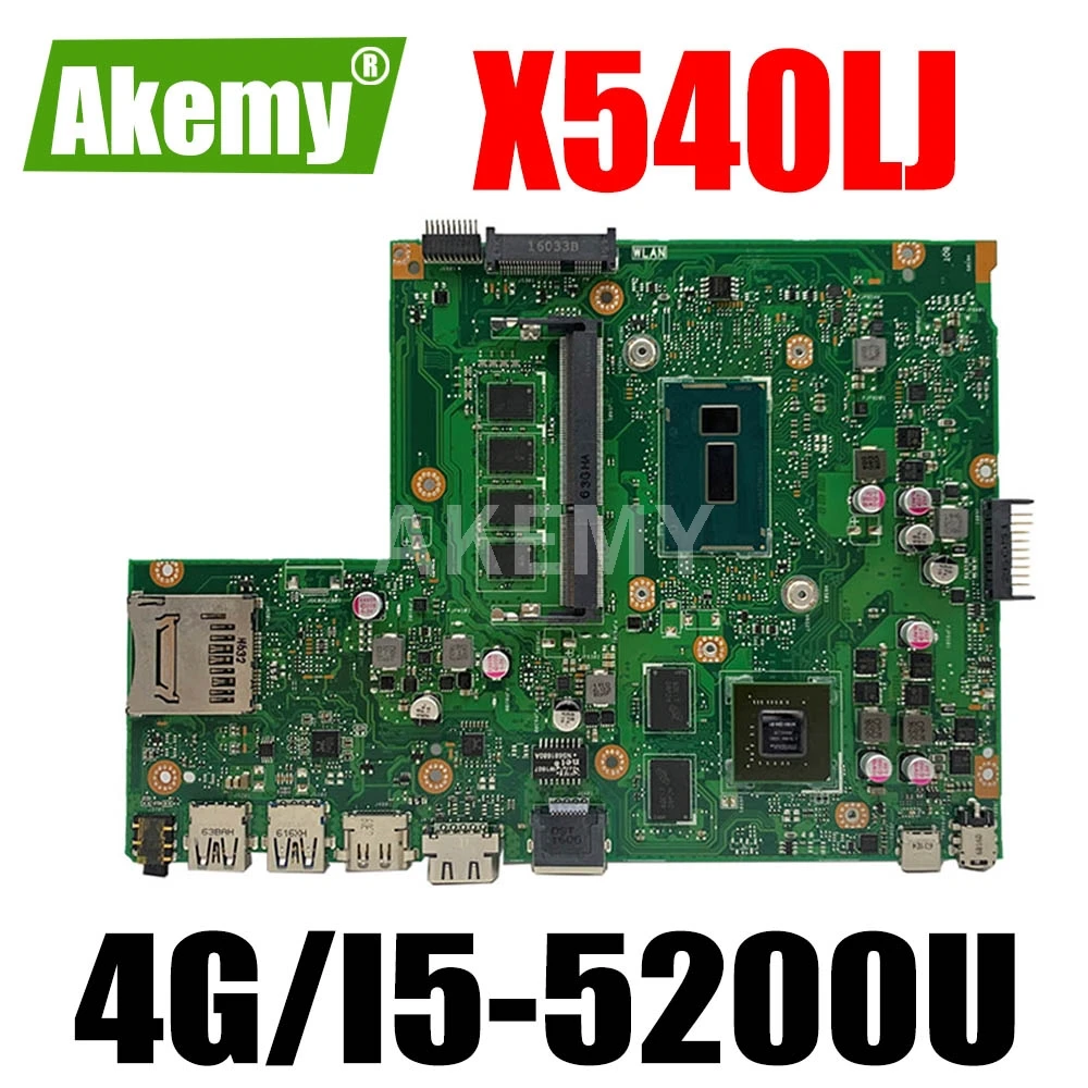 Новая 90NB0B10-R00050 X540LJ REV2.1 Mainboard для ASUS X540L F540L Материнская плата ноутбука 4G / I5-5200U GT920M