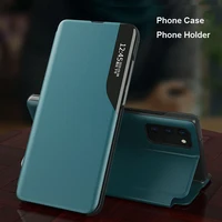 Smart View Window Flip Leather Phone Case for Xiaomi X3 NFC 10T lite 10Pro  For Redmi Note 8 pro 8T Kickstand holder case 9A 9C 2