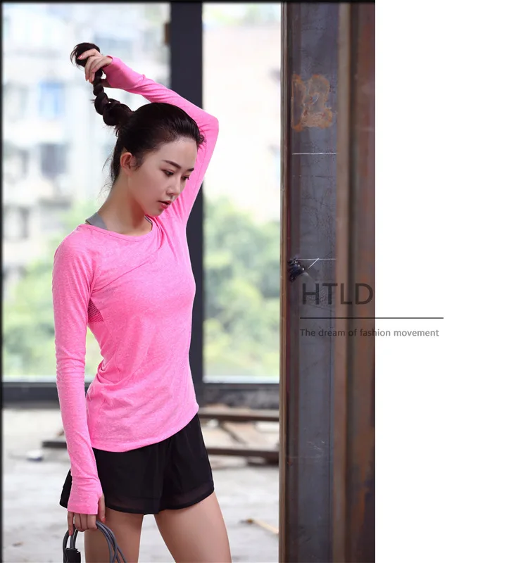 Women's Fitness Breathable Sportswear Shirt Yoga Tops Quick-drying Running Shirts Fitness Wear Sweat Tops gym exercise shirt