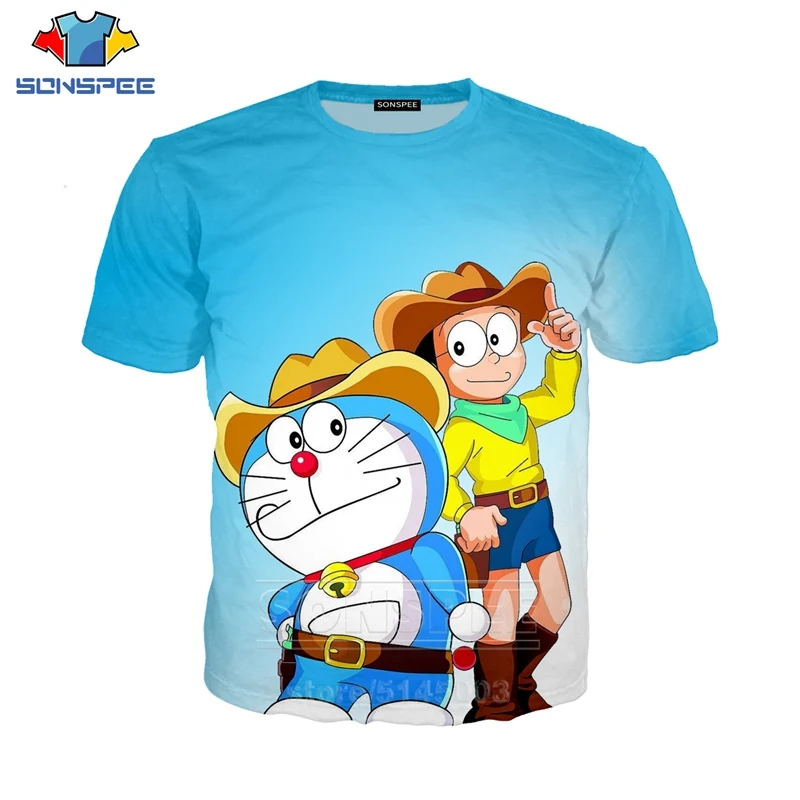 Doraemon футболка аниме для мужчин женщин Minamoto Shizuka Толстовка 3D принт Nobita Nobi короткий рукав хип хоп Уличный Топ пуловер C043 - Цвет: 14