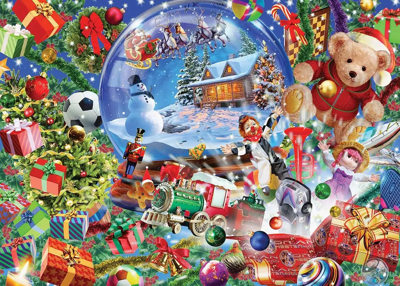 

JMINE Div 5D Winter Wonderland Christmas gifts Full Diamond Painting cross stitch kits art Cartoon 3D paint by diamonds