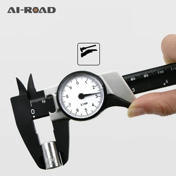 

Caliper 0-150mm / 0.1 MM Shockproof Plastic Vernier Caliper Metric Micrometer Gauge Measuring Tool For Woodworking Or Others