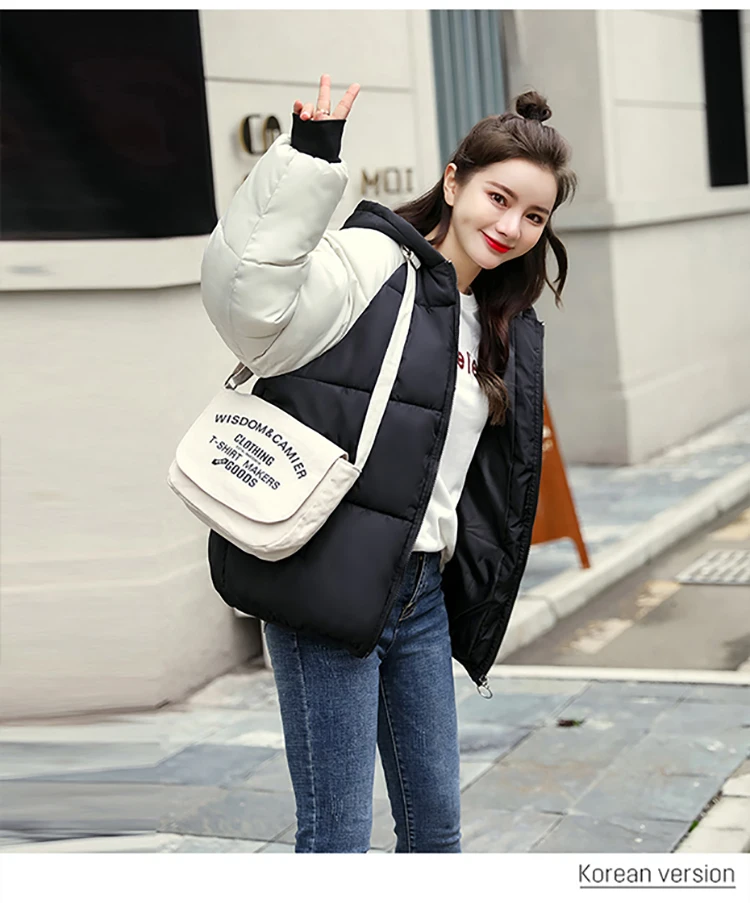 According to Nalini Winter New Style Korean-style down Jacket Women's Short down Coat Student Uniform Cotton Coat Loose-Fit