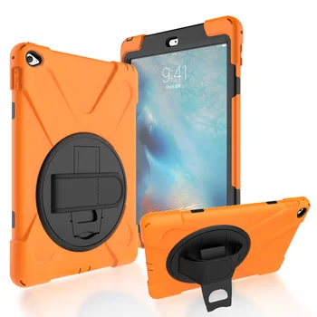 

For IPad Air 2 ShockProof Rubber Hybrid Heavy Duty Stand PC Hard Fundas Hand Strap Case for Apple IPad Air2 IPad 6 IPad6 Cover