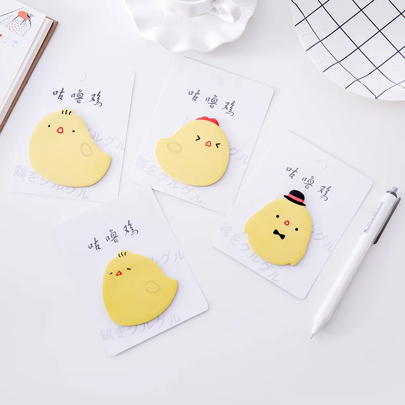 60 шт. Kawaii блокнот для заметок милая наклейка с цыпленком бумага Канцелярский