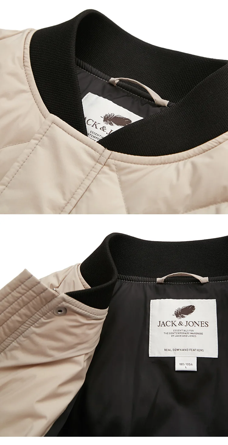 JackJones Мужская стеганая куртка-бомбер в форме бриллианта, модный короткий пуховик 219312523