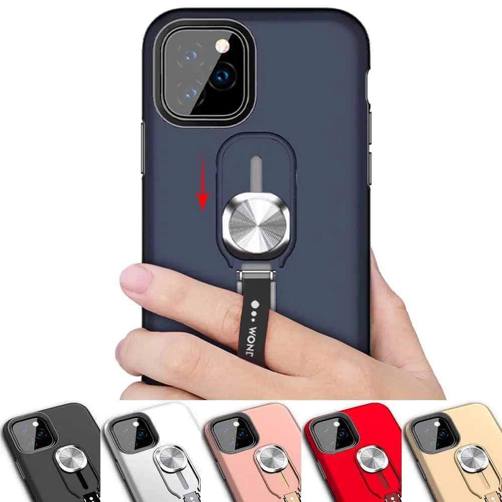 Силиконовый чехол подставка с кольцом на палец для iPhone 12 11Pro XS Max XR X 8 7 6 S