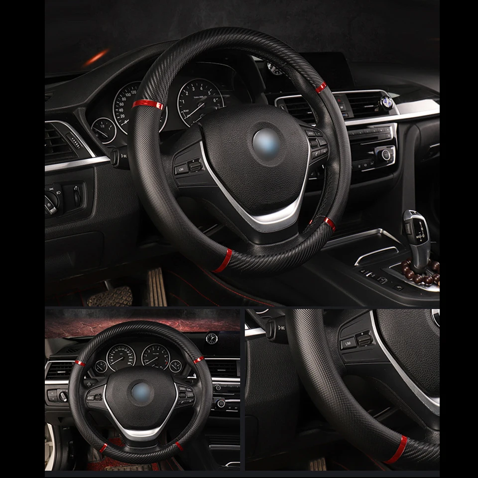 Искусственная кожа для Subaru Forester Impreza Kia Ceed Rio Citroen C4 C3 C5 Fiat BMW E70 G30 E30 автомобильные полосы крышка рулевого колеса