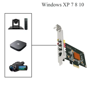 LX725 SD 768x576 Video Capture Card With SDK DV Camera TV Box  Magnetic Tape PCI-E Converter Support Windows XP 7 8 10