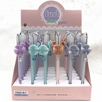 

1 pcs Gel Pens Cartoon Grapefruit black colored kawaii gift gel-ink pens for writing Cute stationery office school supplies