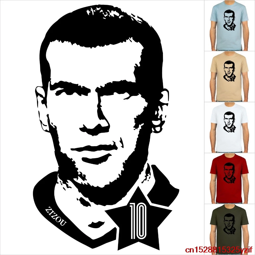 Повседневная футболка с принтом Zinedine Zidane football Legend мужские футболки для отдыха |