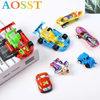

12pcs Children's Toy Car Transparent Return Car Set Puzzle Car General Mobilization Q Mini Car Non Remote Control A Car Toys