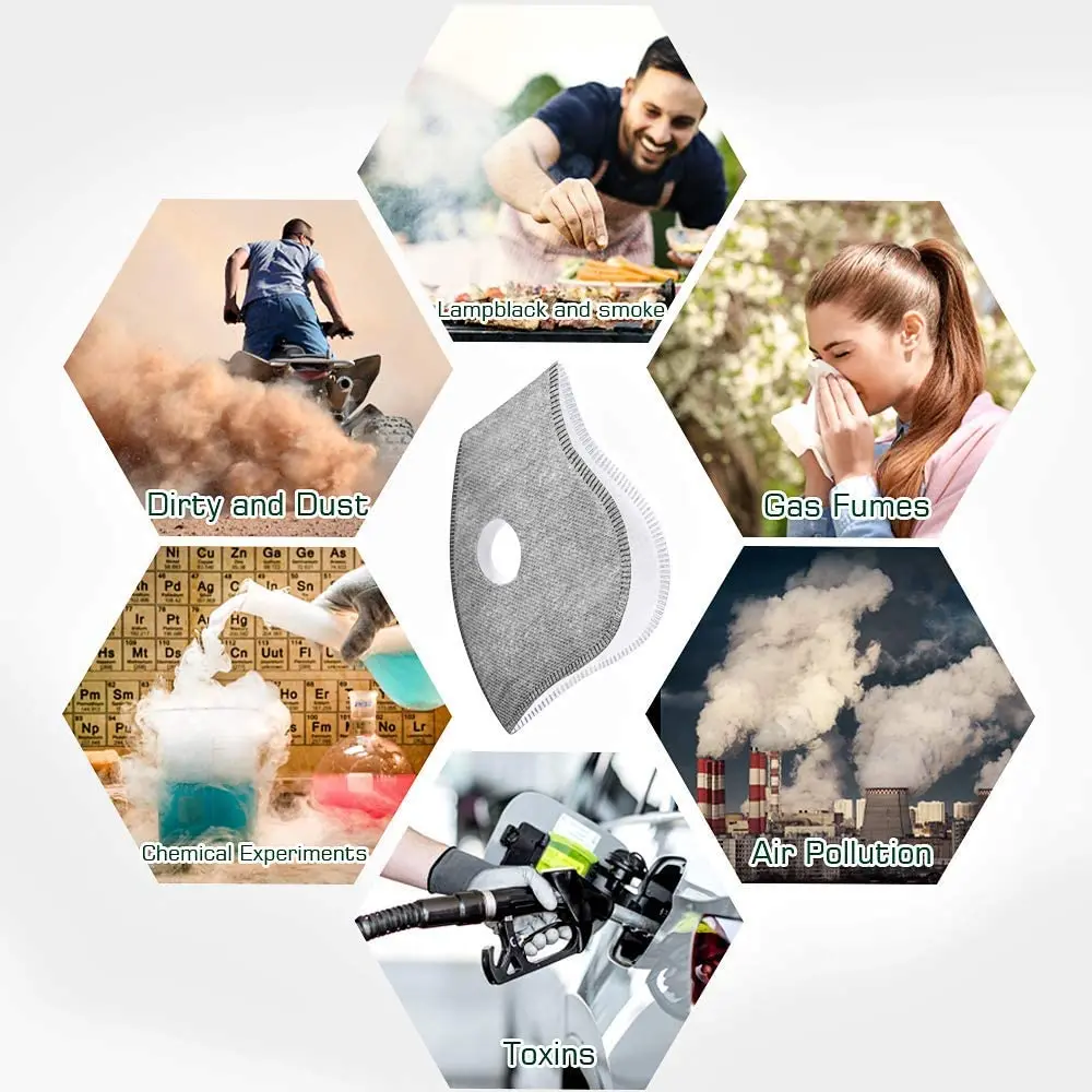 Лидер продаж Спортивная маска для лица с фильтрами выхлопные клапаны зажим носа