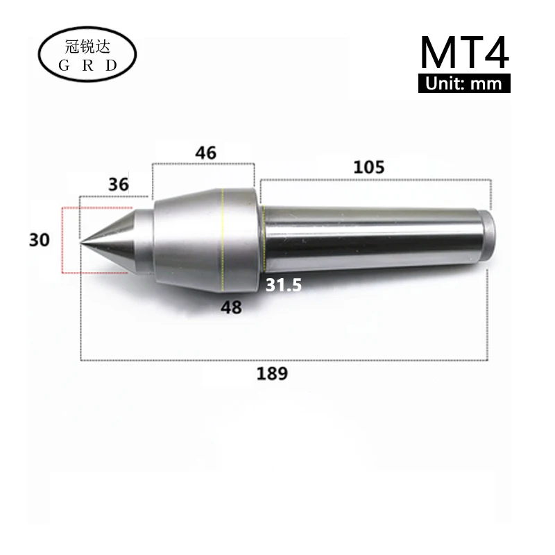 Токарный станок с ЧПУ MT3 MT4 MT5 Высокоточный водонепроницаемый роторный центр внешний вращающийся корпус вращающийся токарный центр Морзе - Цвет: MT4