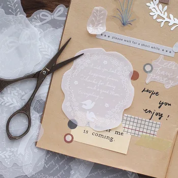 

30 Pcs/set Translucent Sulfuric Acid Paper Note Pads Kawaii Cute Various Pattern Shapes Memo Pads Diary DIY Decorative Paper