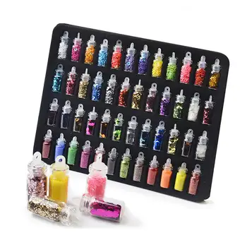 

48 Bottles/Set Nail Art Sequins Glitter Powder Manicure Decoral Tips Polish Nail Stickers Mixed Color Set Nail Sequins