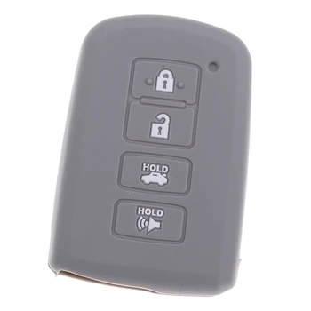 

Silicone 4 Buttons Car Key Shell Case for Toyota RAV-4 Camry Gray