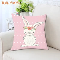 Cute Pink Rabbit Bunny Cartoon Animal Cushion 1