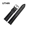 UTHAI Z01-Correa de reloj de cuero genuino, correa de reloj de cuarzo de 18mm, 20mm y 22mm, color negro, nuevo ► Foto 3/4