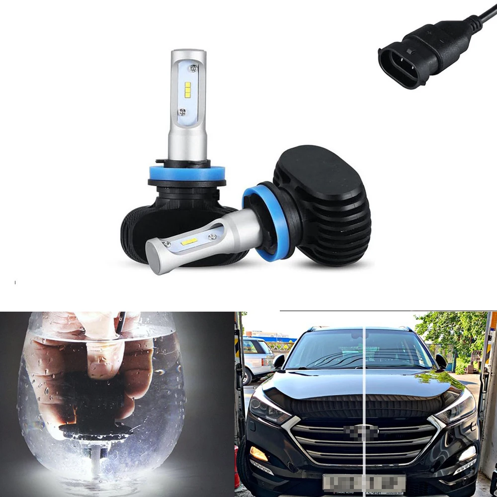 Высокая мощность H8 / H9 DRL Противотуманные фары 50 Вт 8000 лм для Hyundai Tucson 3rd. Gen. TL (без