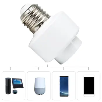 

Wifi Wireless Smart Light Bulb Socket Screw Light Lamp Bulb Holder Cap Socket Support E27 E26 Home Use