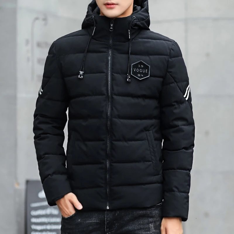LiSENBAO брендовая зимняя модная мужская куртка с капюшоном, повседневные качественные мужские куртки и пальто, толстая мужская верхняя одежда 4XL, мужская одежда - Цвет: 1825 black