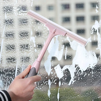 

1 PC Soft Glass Scraper Wiper Window Brush Cleaner Car Window Washing Kitchen Bathroom Home Multipurpose Cleaning gadgets tools