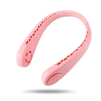 

6 Types Summer Air Cooling Neck Fan Leafless Hanging Neck Fan Bladeless Ventilator USB Rechargeable Neckband Fans Air Cooler