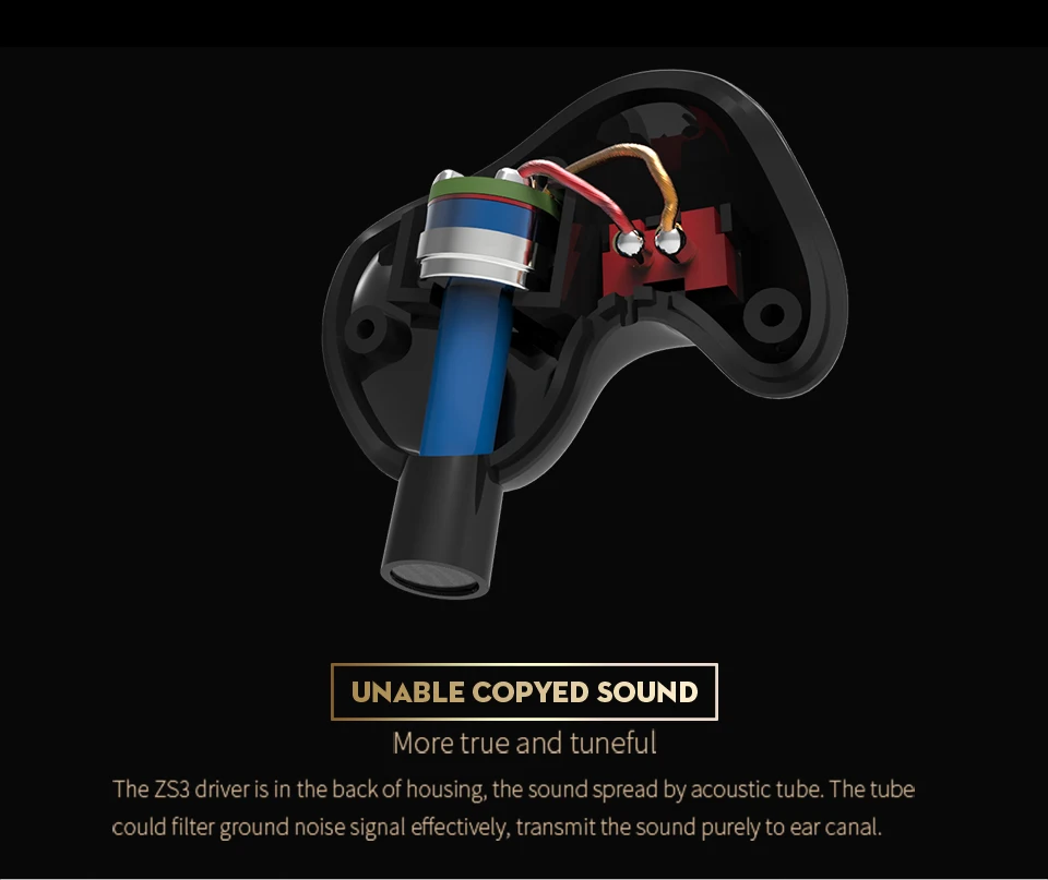 KZ ZS3E наушники 1DD динамические в ухо Мониторы шумоподавление HiFi музыка спортивные наушники с микрофоном для телефонов игровая гарнитура